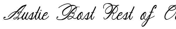 Austie Bost Rest of Our Lives font preview